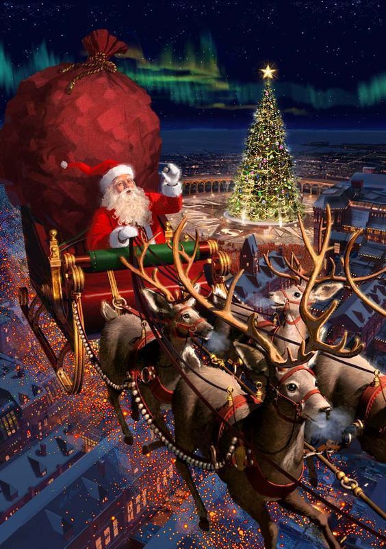 Santa_sled_reindeer